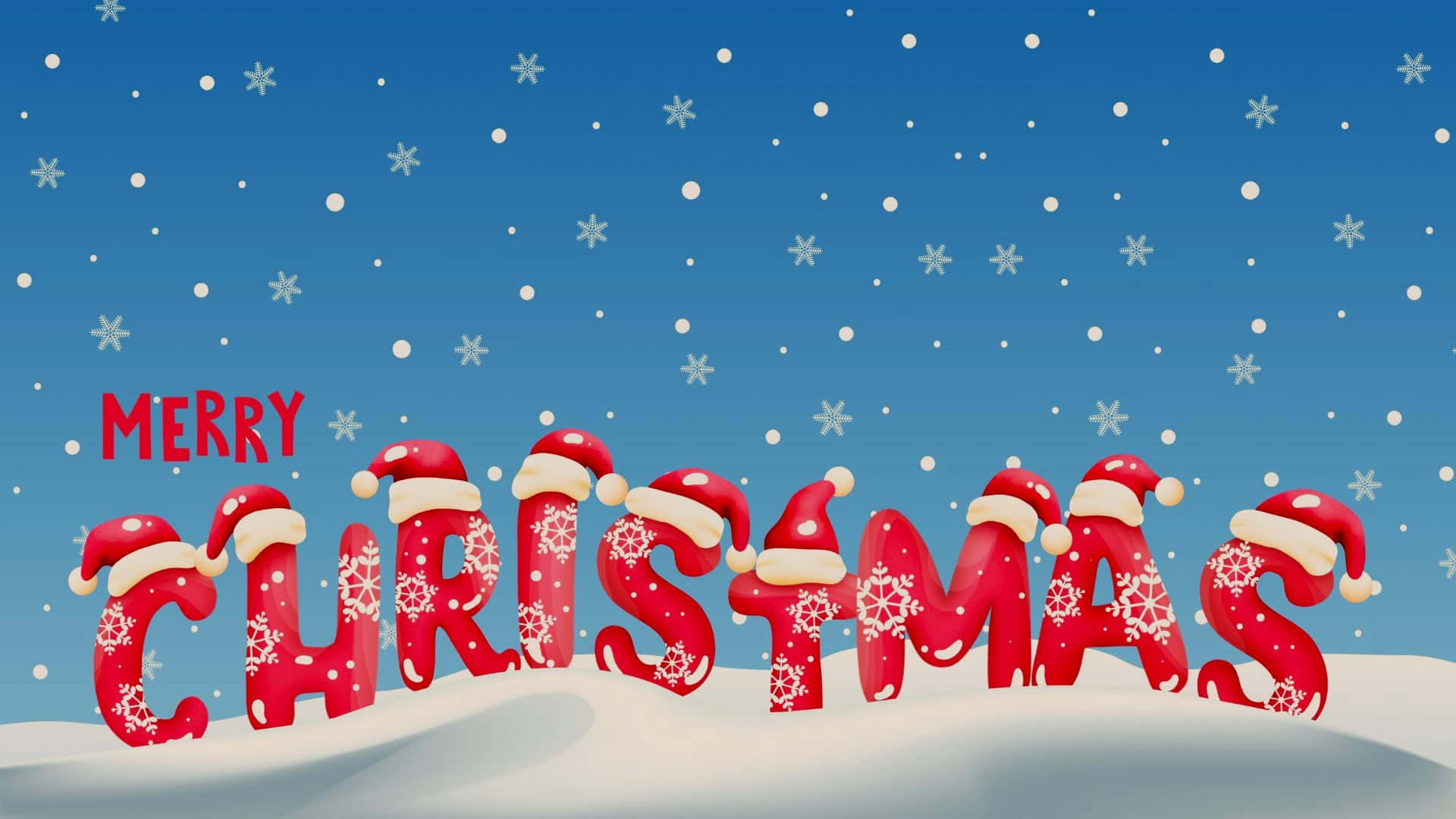 Merry Christmas Candy Letters Wallpaper