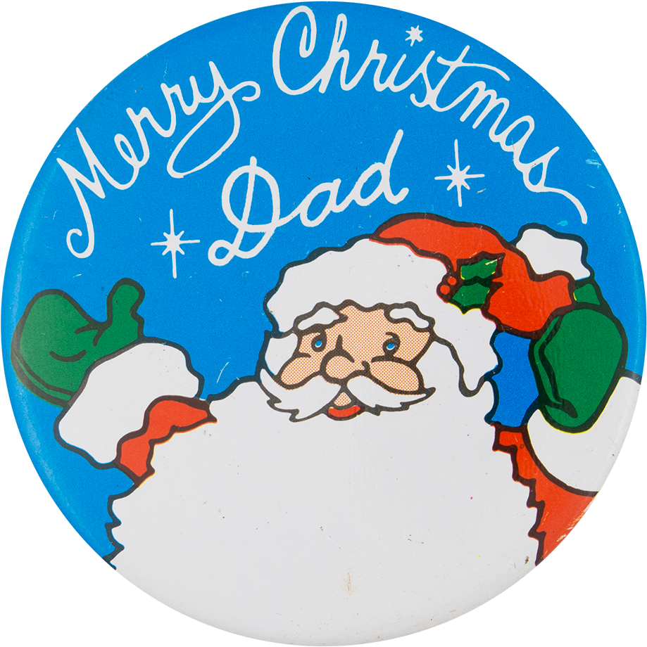 Download Merry Christmas Dad Santa Badge | Wallpapers.com