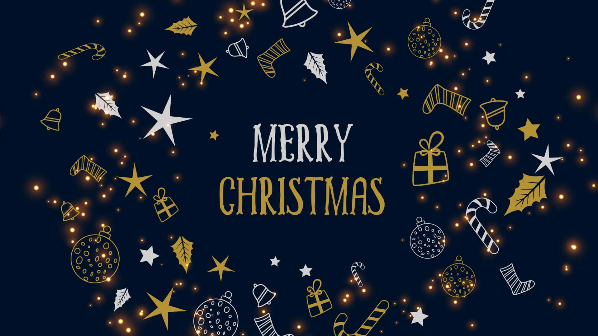 Merry Christmas Festive Greeting Wallpaper