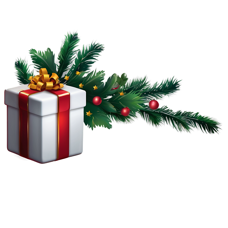 Merry Christmas Gift Box Png 05032024 PNG