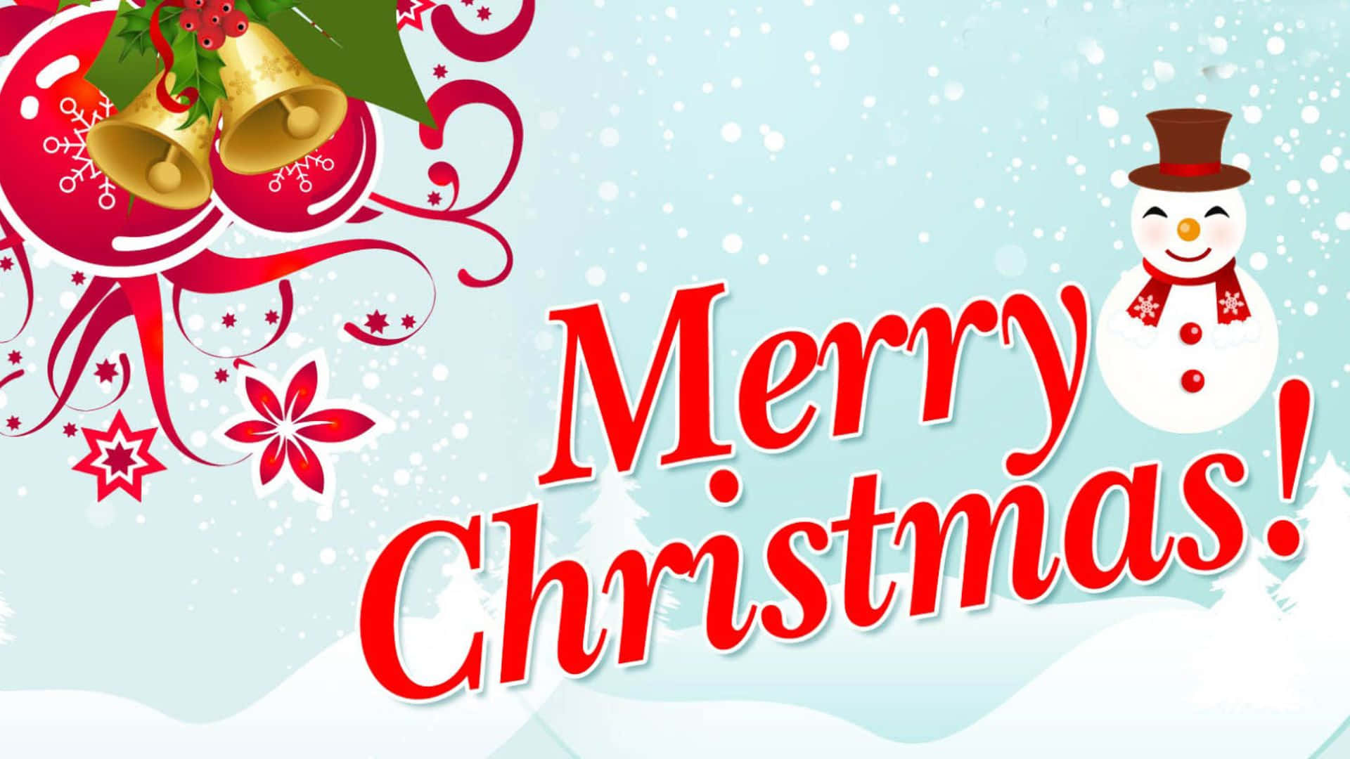 Merry Christmas Greeting Card Wallpaper