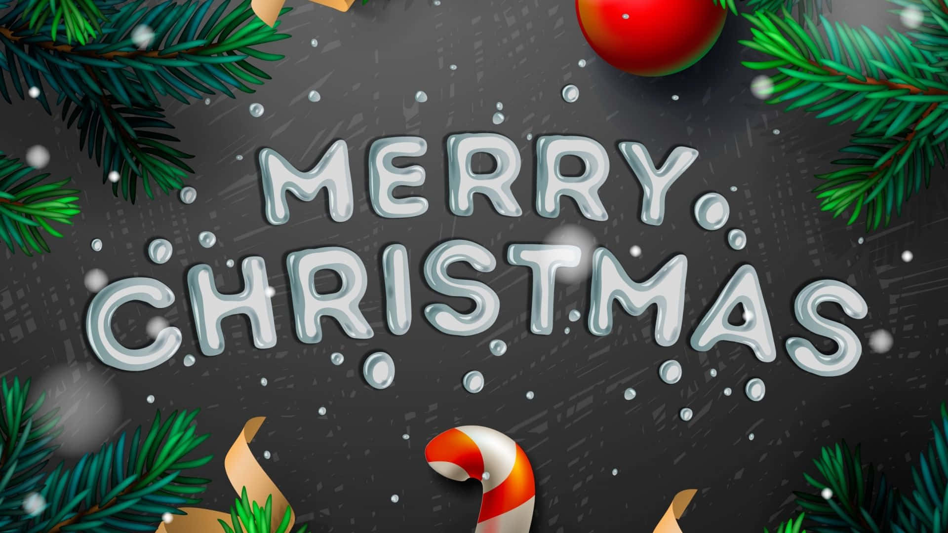 Merry Christmas Greeting Design Wallpaper