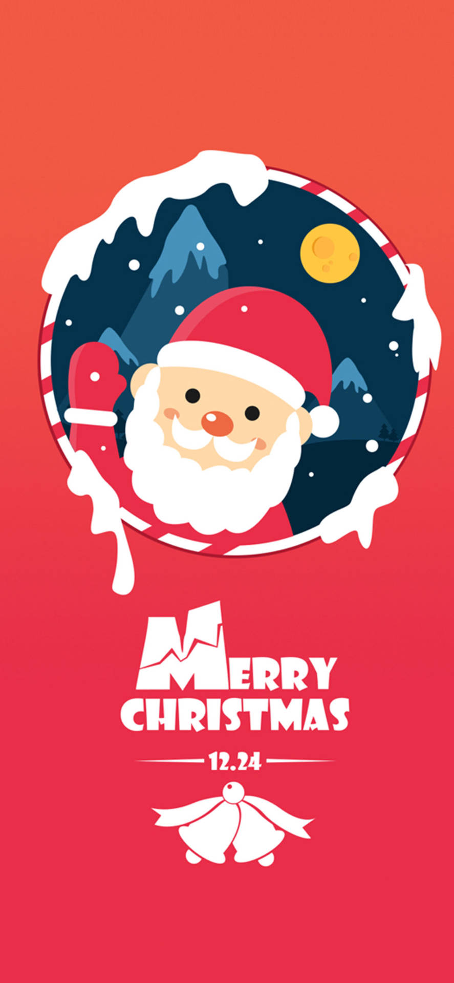 Merry Christmas Greeting Iphone Background