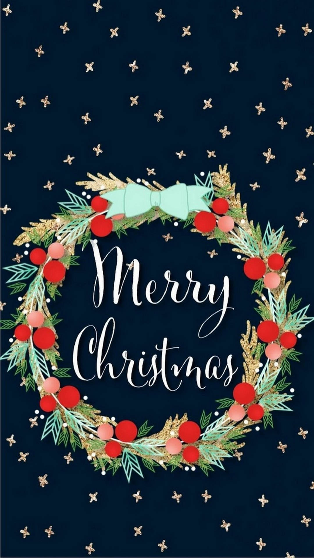 Merry Christmas Greetings Iphone Background