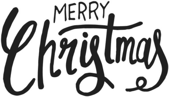 Merry Christmas Handwritten Text PNG