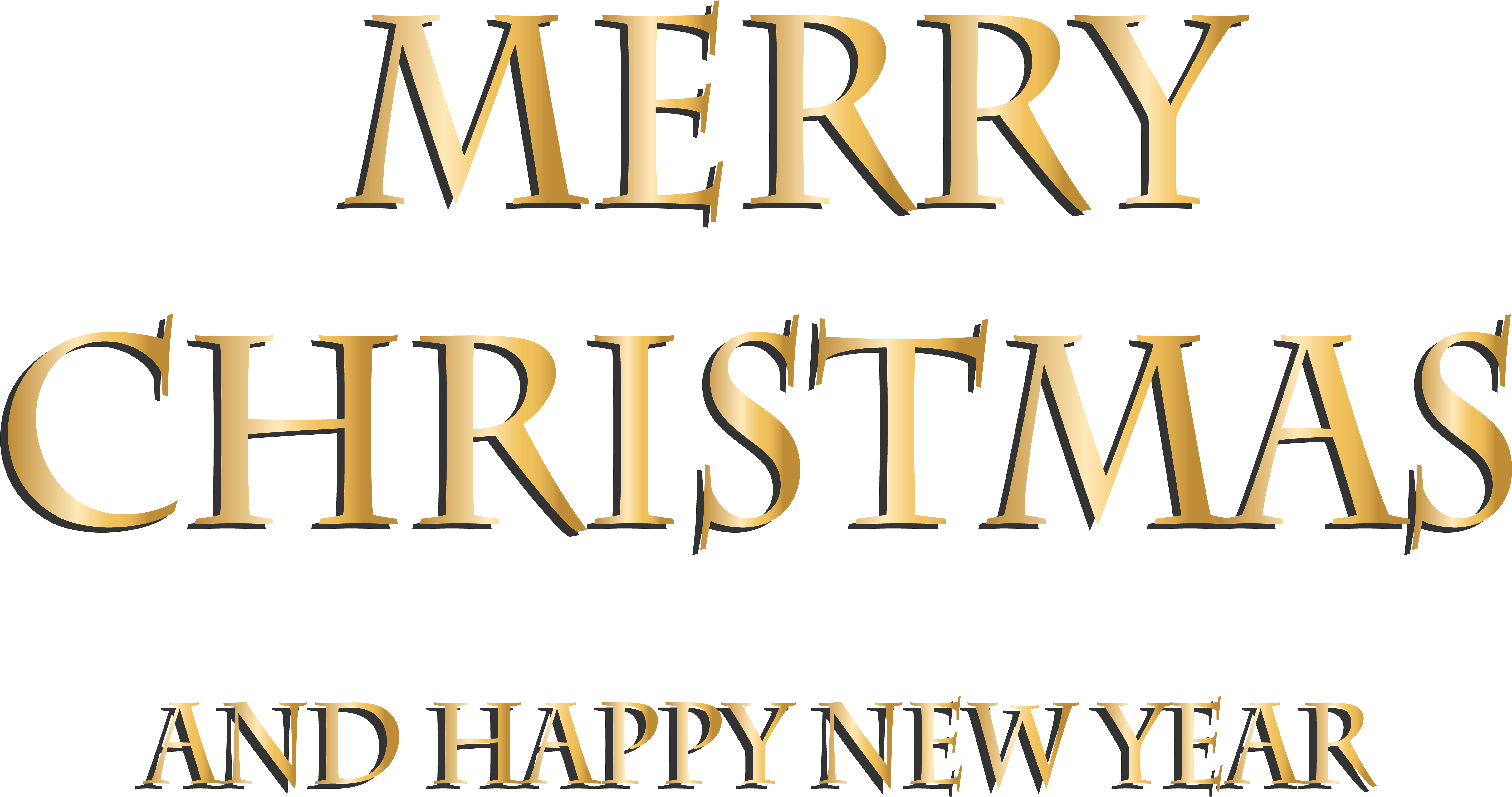 Merry Christmas Happy New Year Greeting PNG