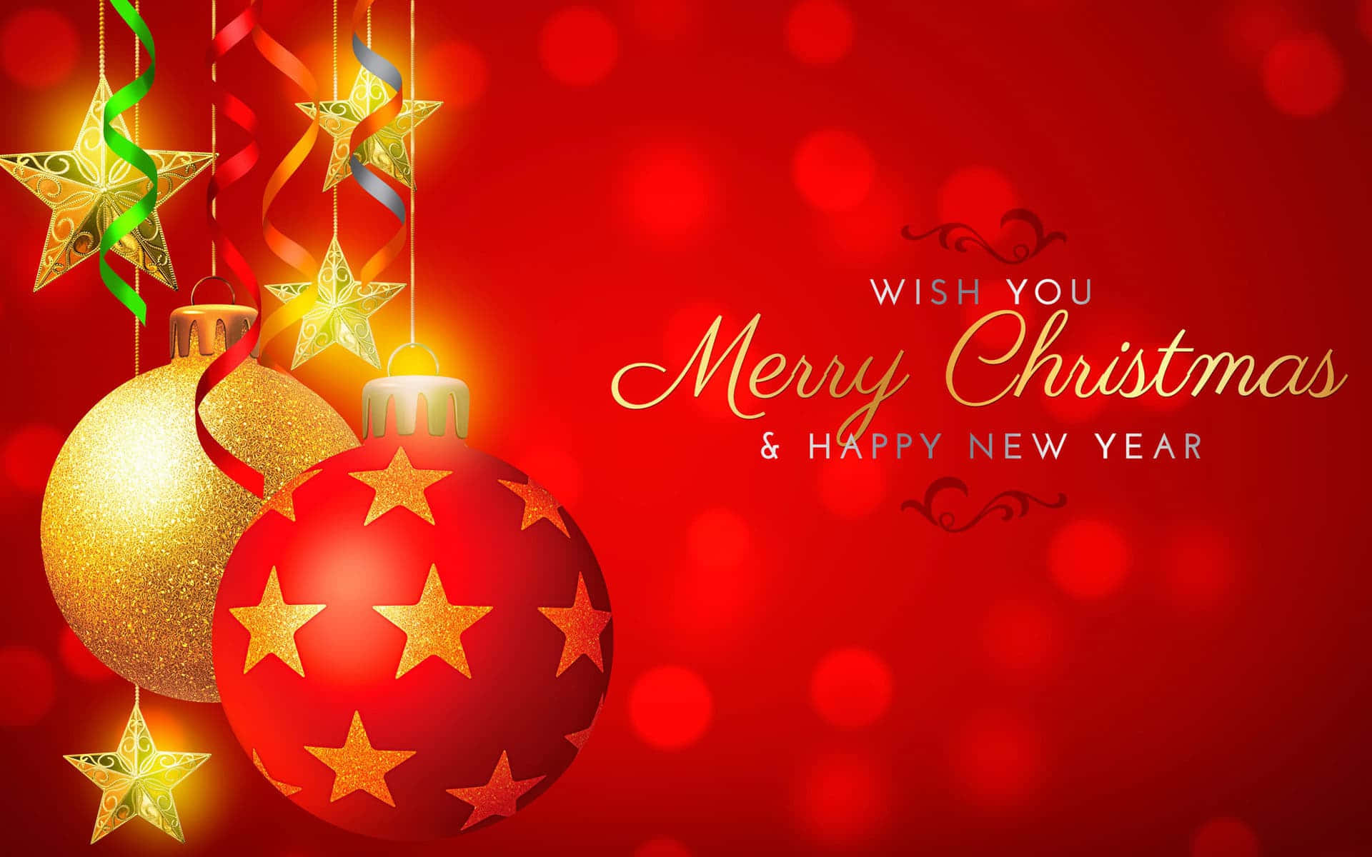 Merry Christmas Holiday Greeting Wallpaper