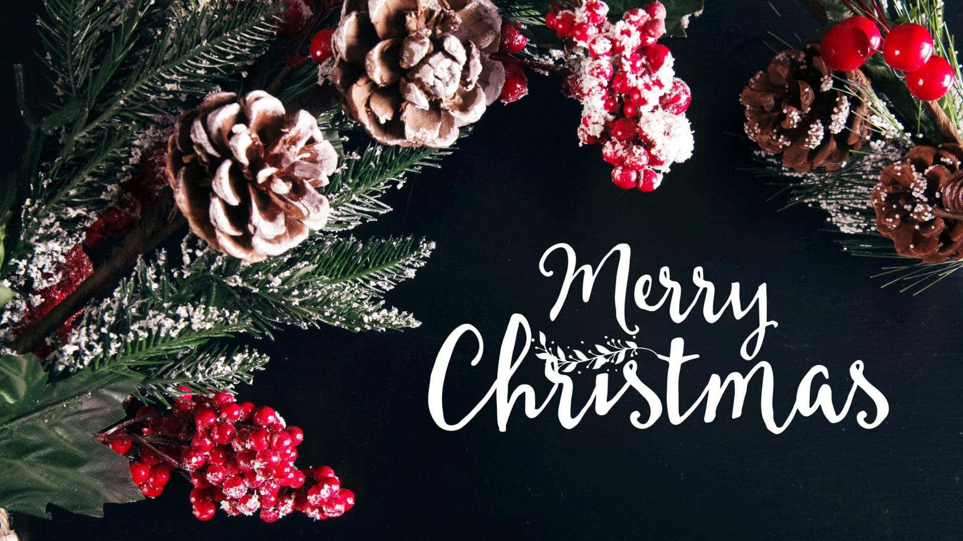 Merry Christmas Holiday Greeting Wallpaper