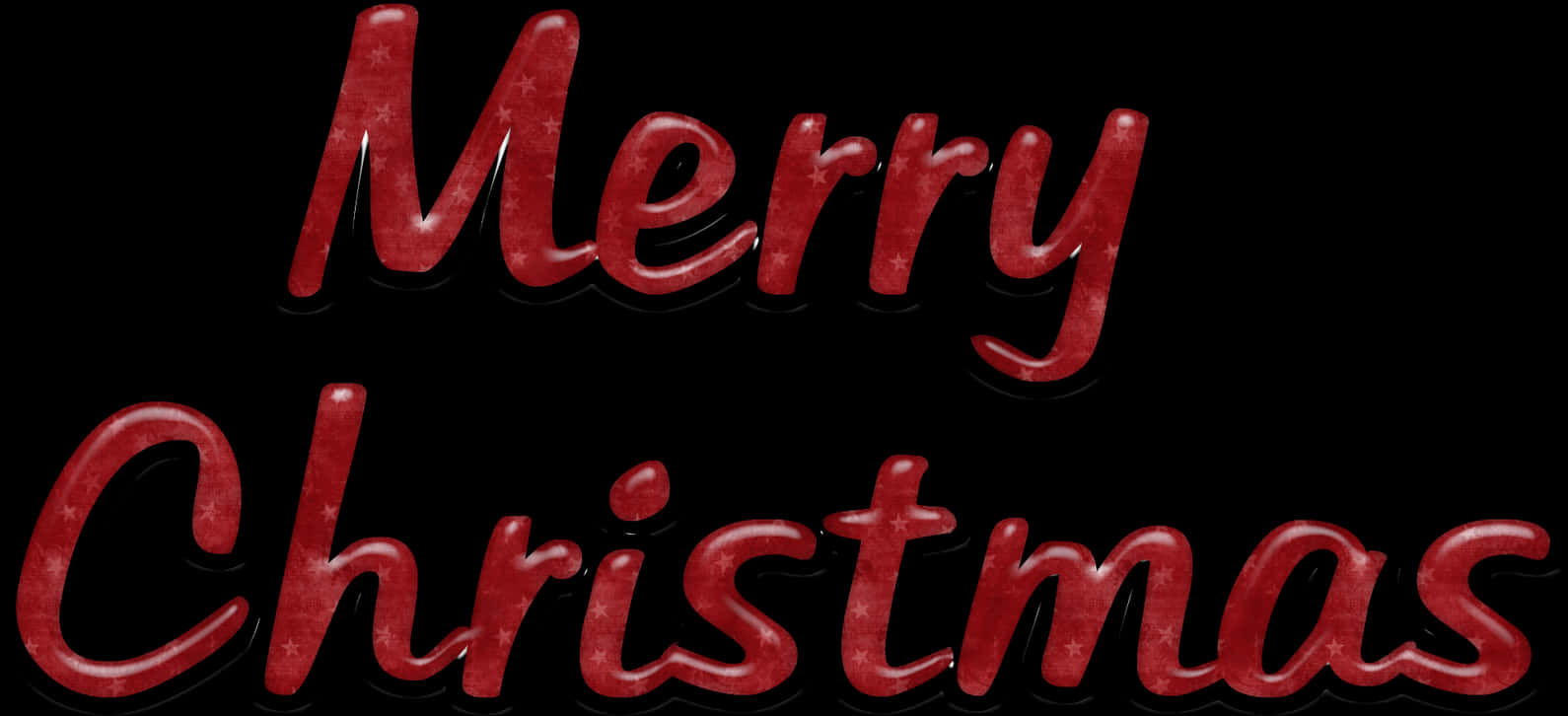 Merry Christmas Red Text PNG