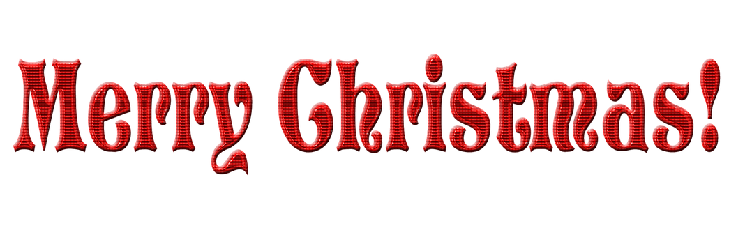 Merry Christmas Red Textured Greeting PNG