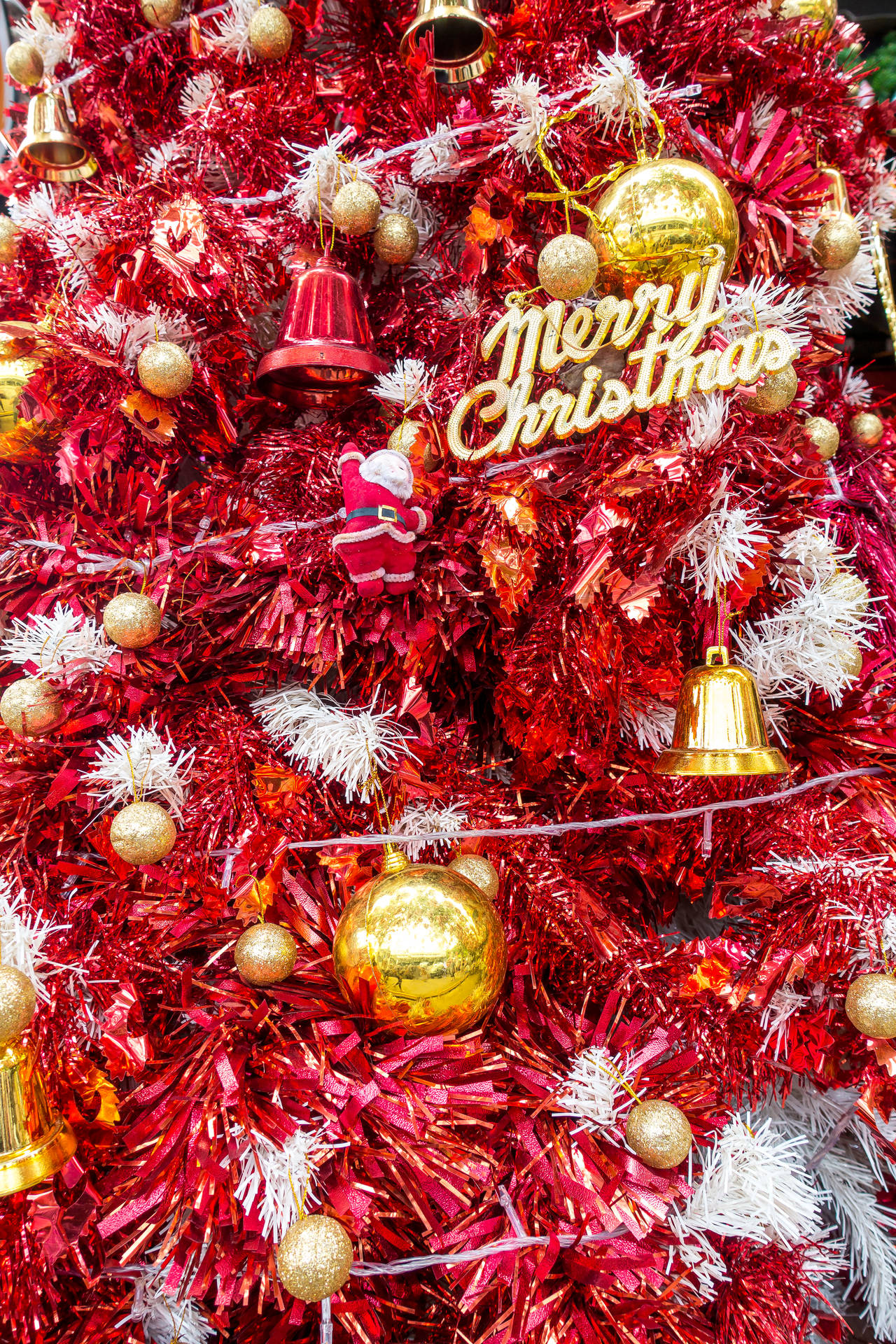 Merry Christmas Red Tree Wallpaper