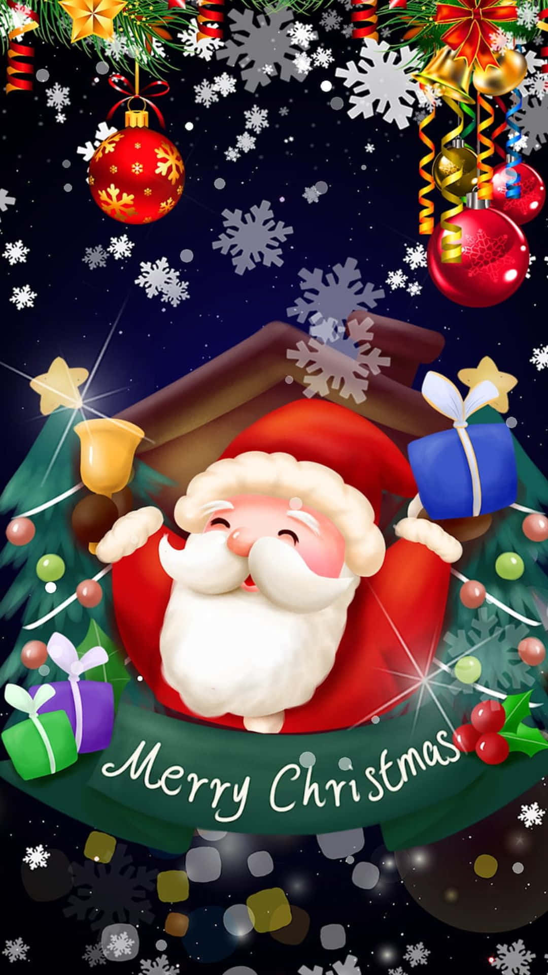 Merry Christmas Santa Joy Wallpaper