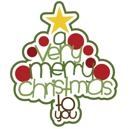 Merry Christmas Tree Clipart PNG