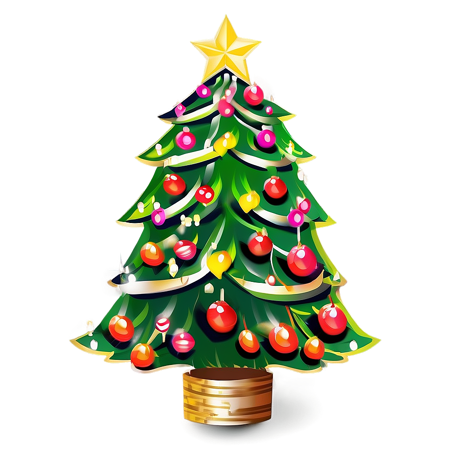 Merry Christmas Tree Design Png 06132024 PNG