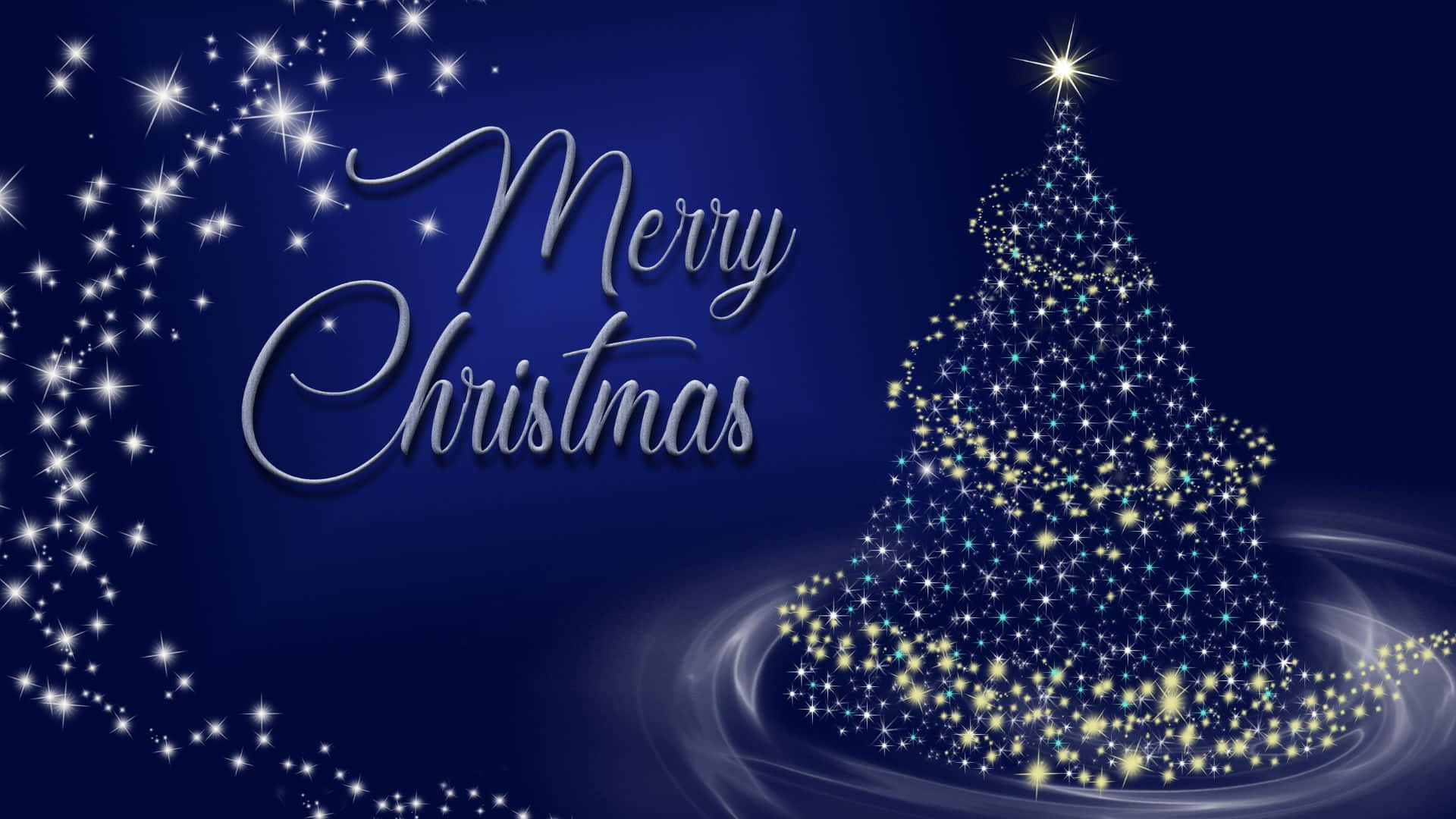 Merry Christmas Tree Lights Wallpaper