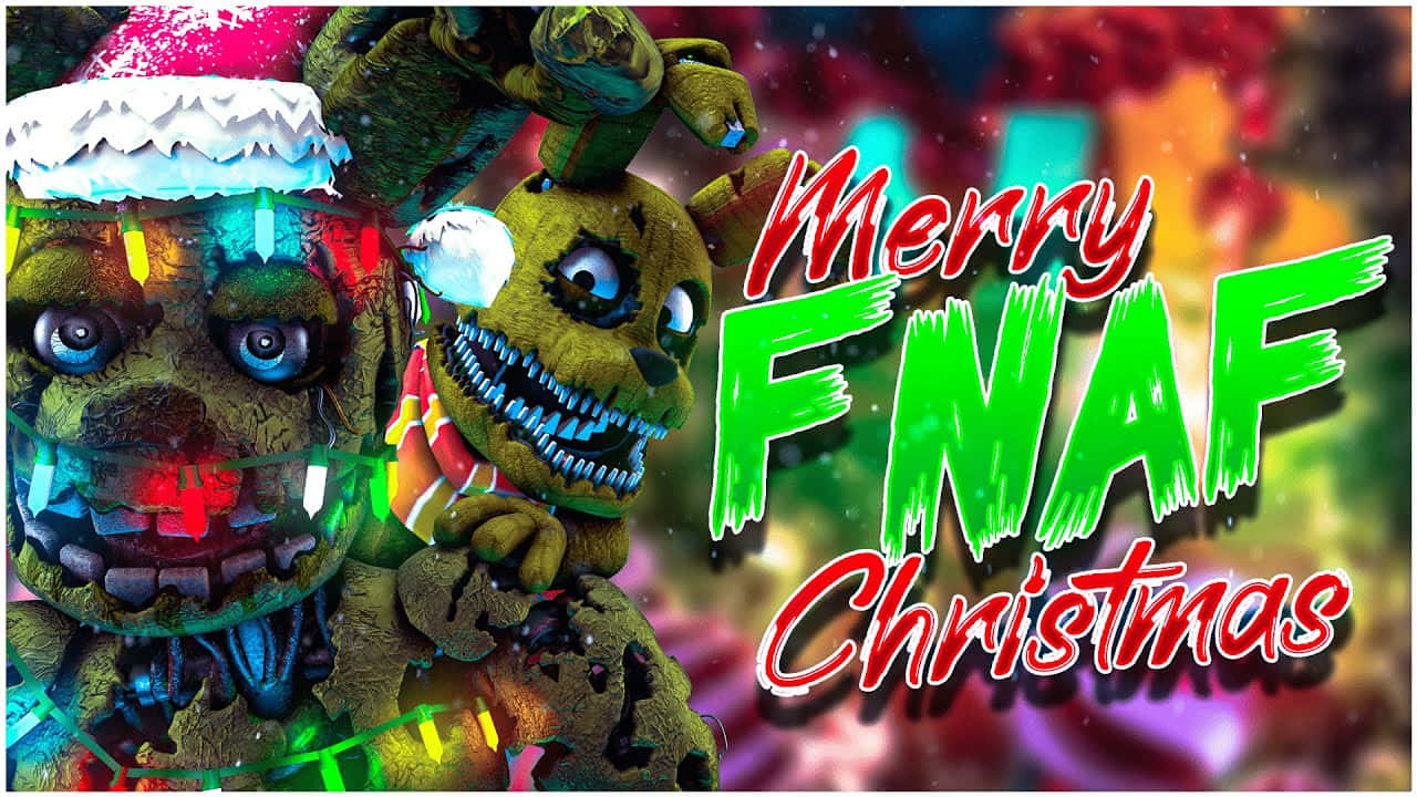 Merry F N A F Christmas Celebration Wallpaper