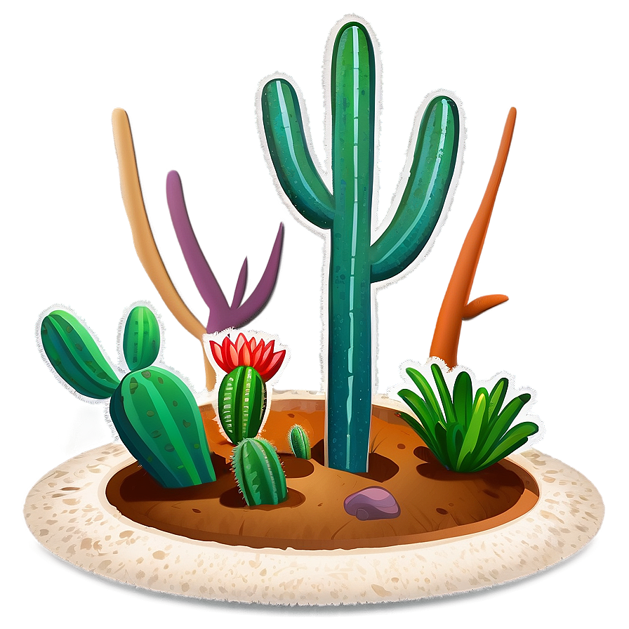 Mesa With Cacti Png 57 PNG