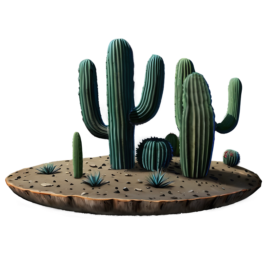 Mesa With Cacti Png Vhu7 PNG