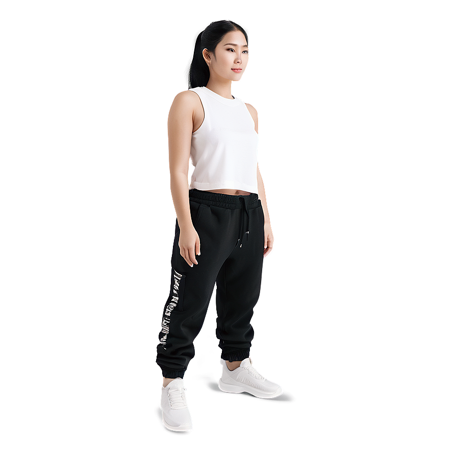 Mesh Black Sweatpants Png 06132024 PNG