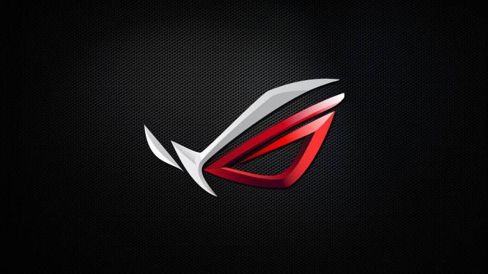 Mesh Red, Black, And White Asus Rog Logo Background