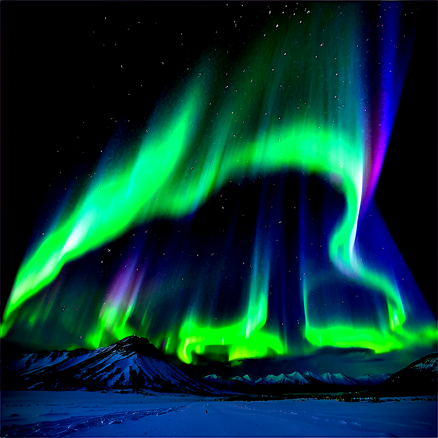 Mesmerizing Aurora Nighttime Png Lqa PNG