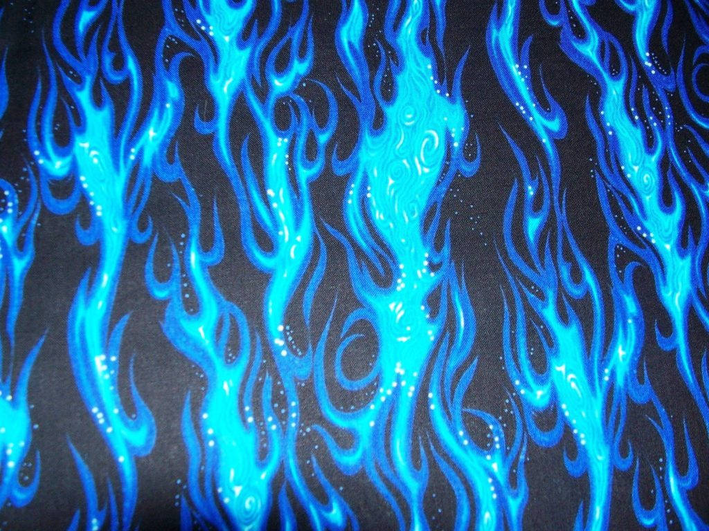 Mesmerizing Blue Fire Flames Wallpaper