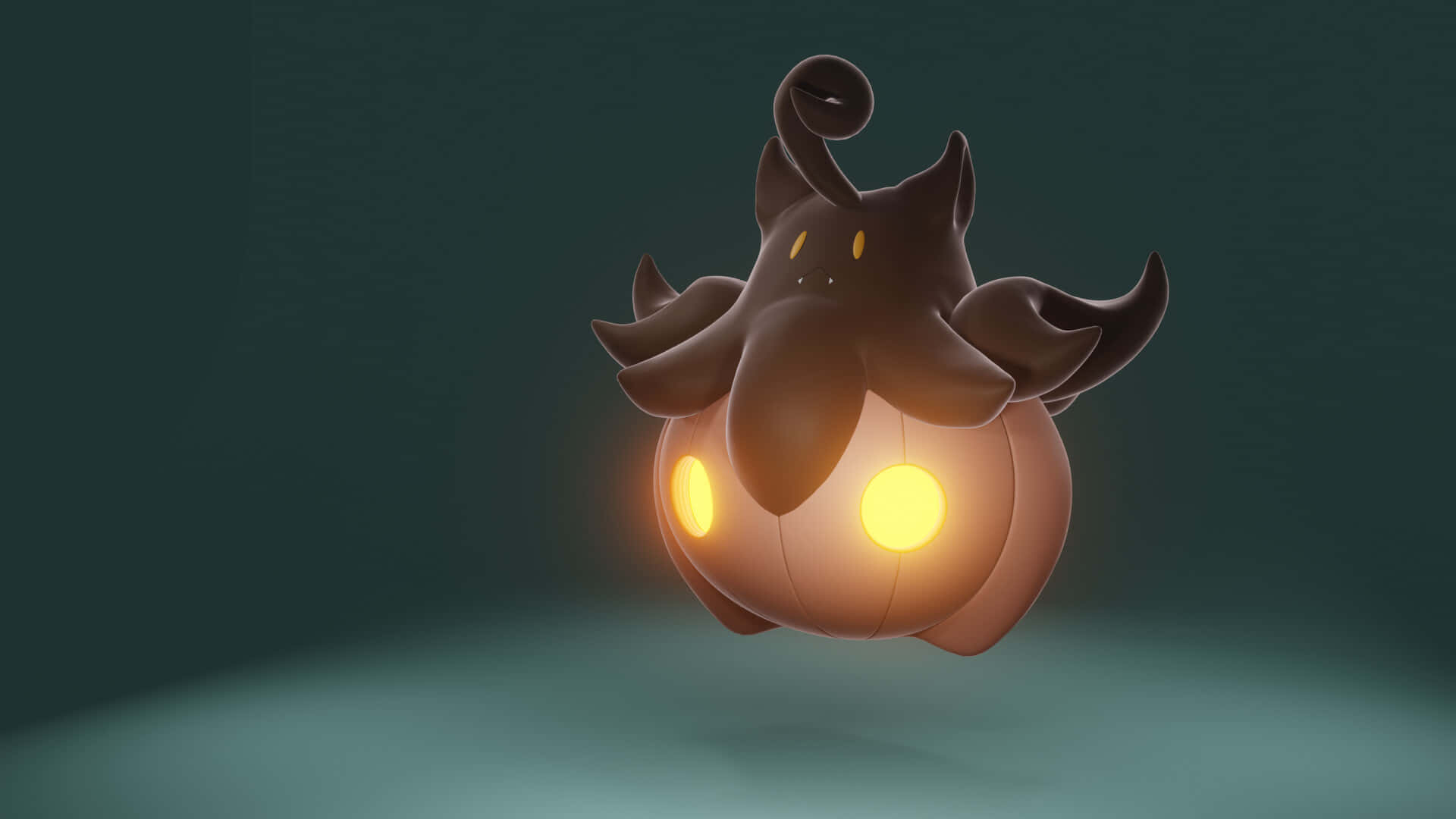 Mesmerizing Night Glow - Pumpkaboo Pokémon In Full Spirit Wallpaper