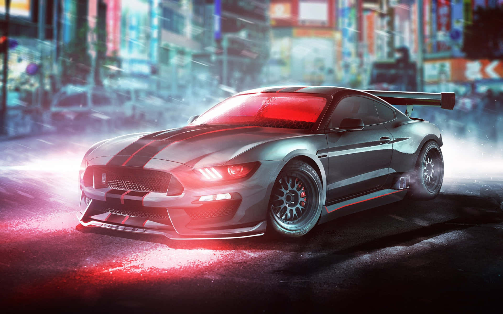 Mesmerizing Shot Of A Ford Mustang Gt350r In Full Glory Wallpaper