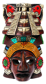 Mesoamerican_ Pyramid_ Mask_ Artifact PNG