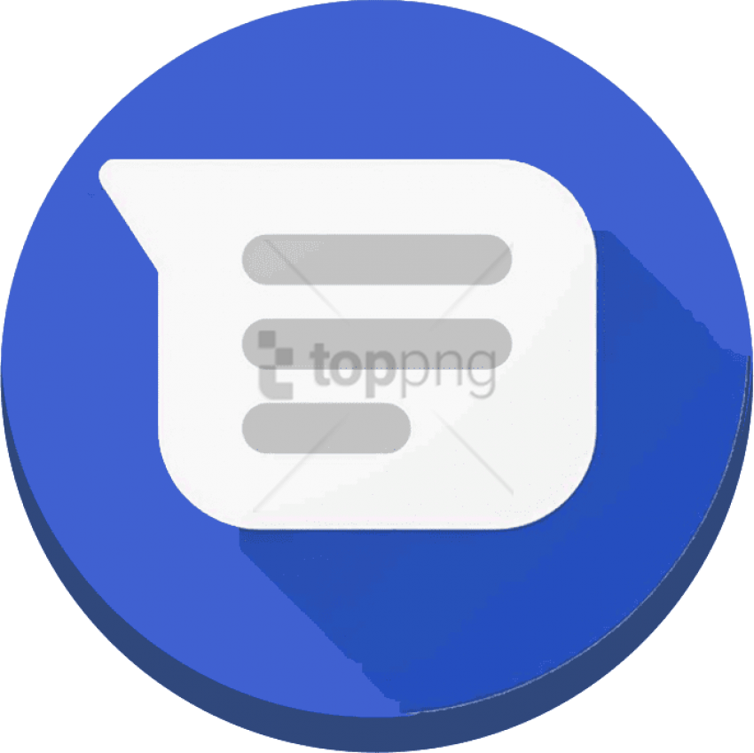 Messaging App Icon Blue Background PNG