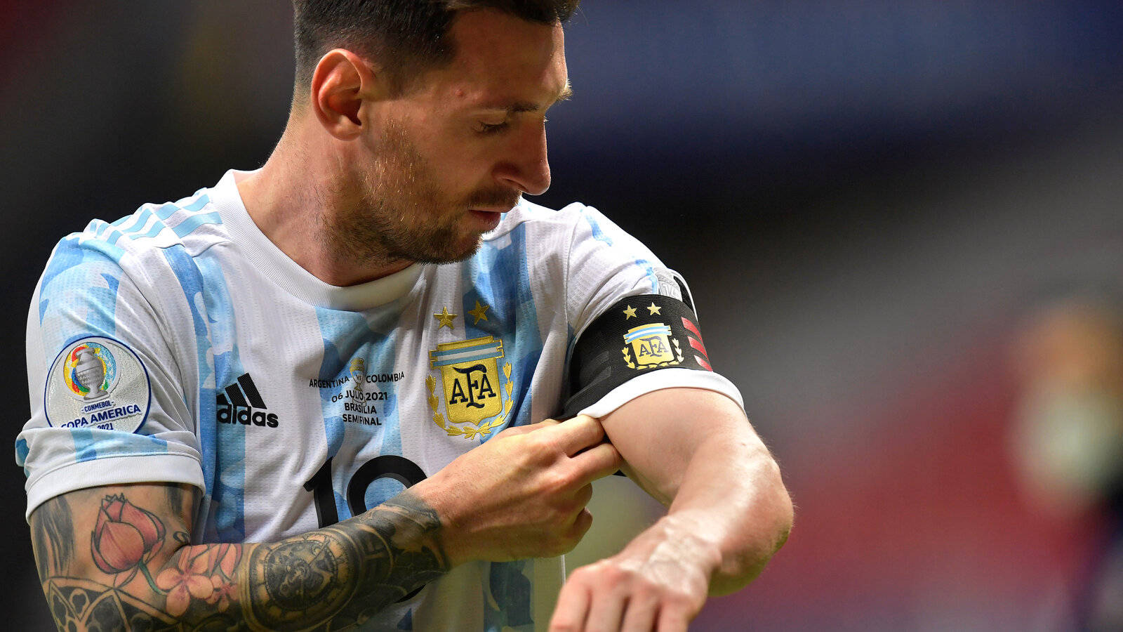 Messi 2021 Captain Armband Wallpaper