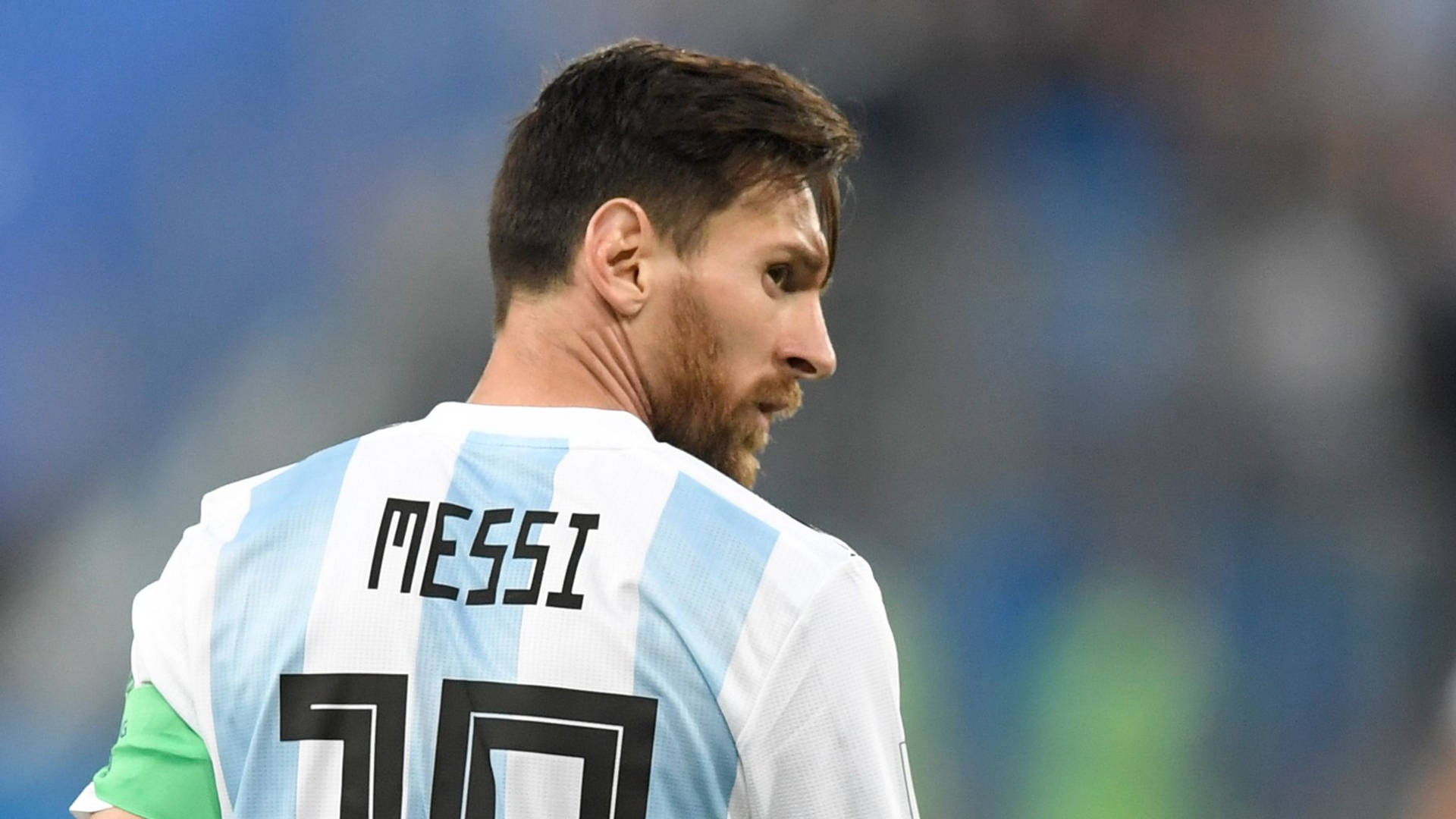 Messi2021 Guardando Indietro Sfondo