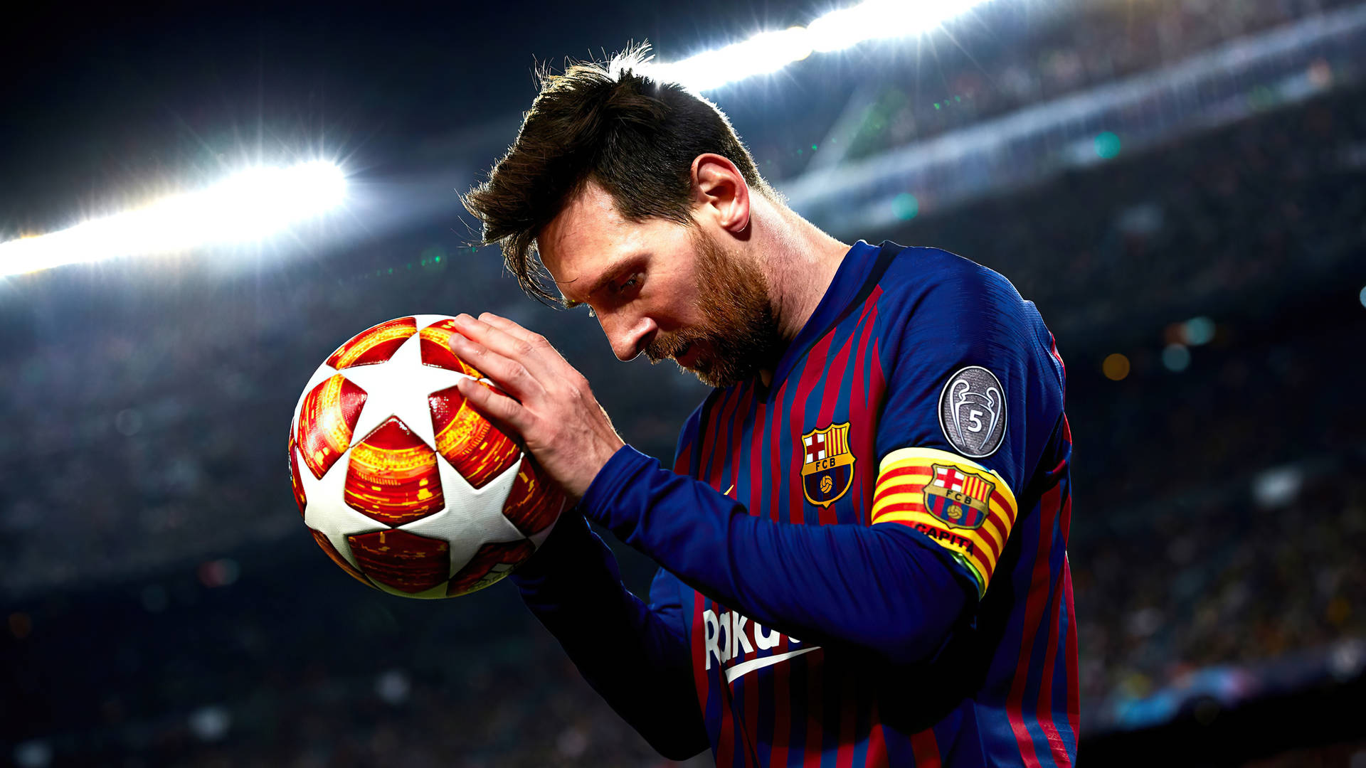 Messi 2021 UCL Captain Wallpaper