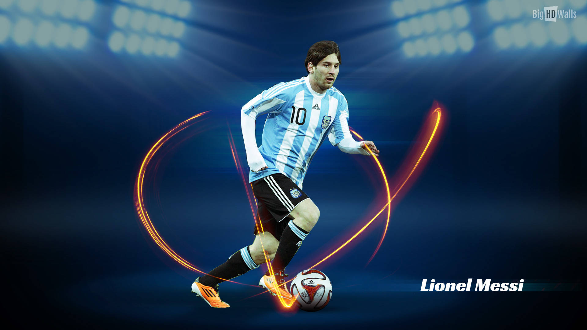 Lionel Messi in an AFA Jersey Wallpaper