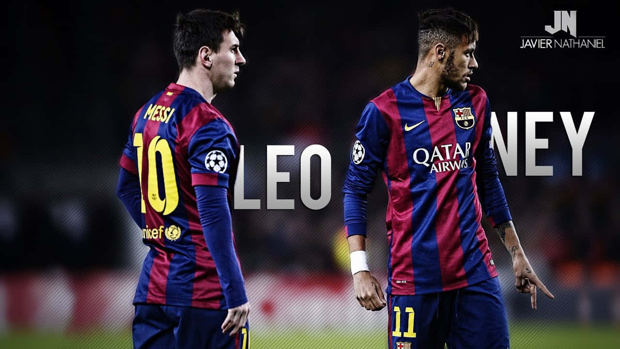 Download Messi and Neymar, the dynamic duo Wallpaper