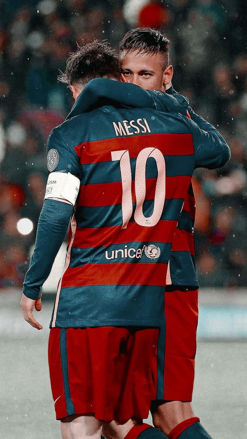 Legendendes Fußballs Lionel Messi Und Neymar Jr. Wallpaper