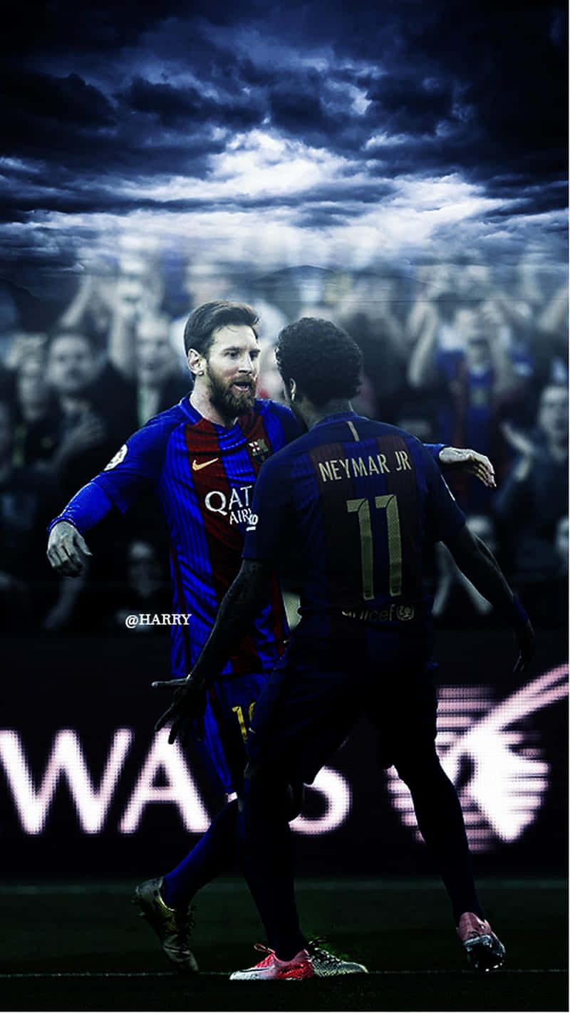 Image  Messi and Neymar Embrace Wallpaper