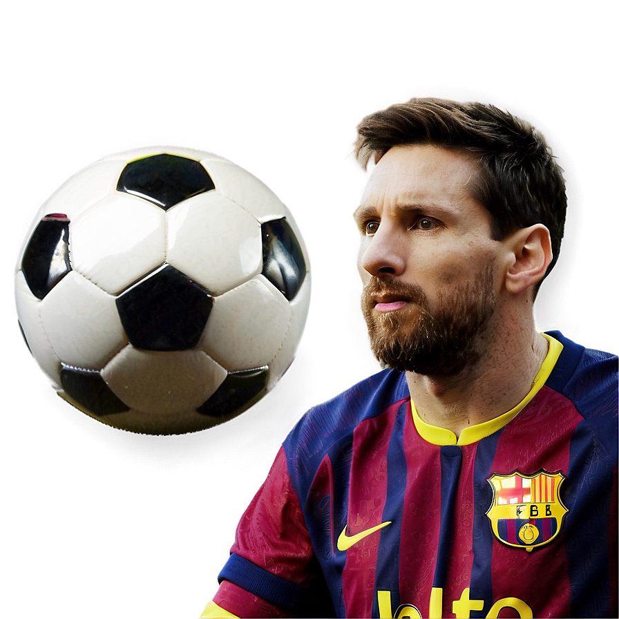 Messi And Soccer Ball Png 06242024 PNG