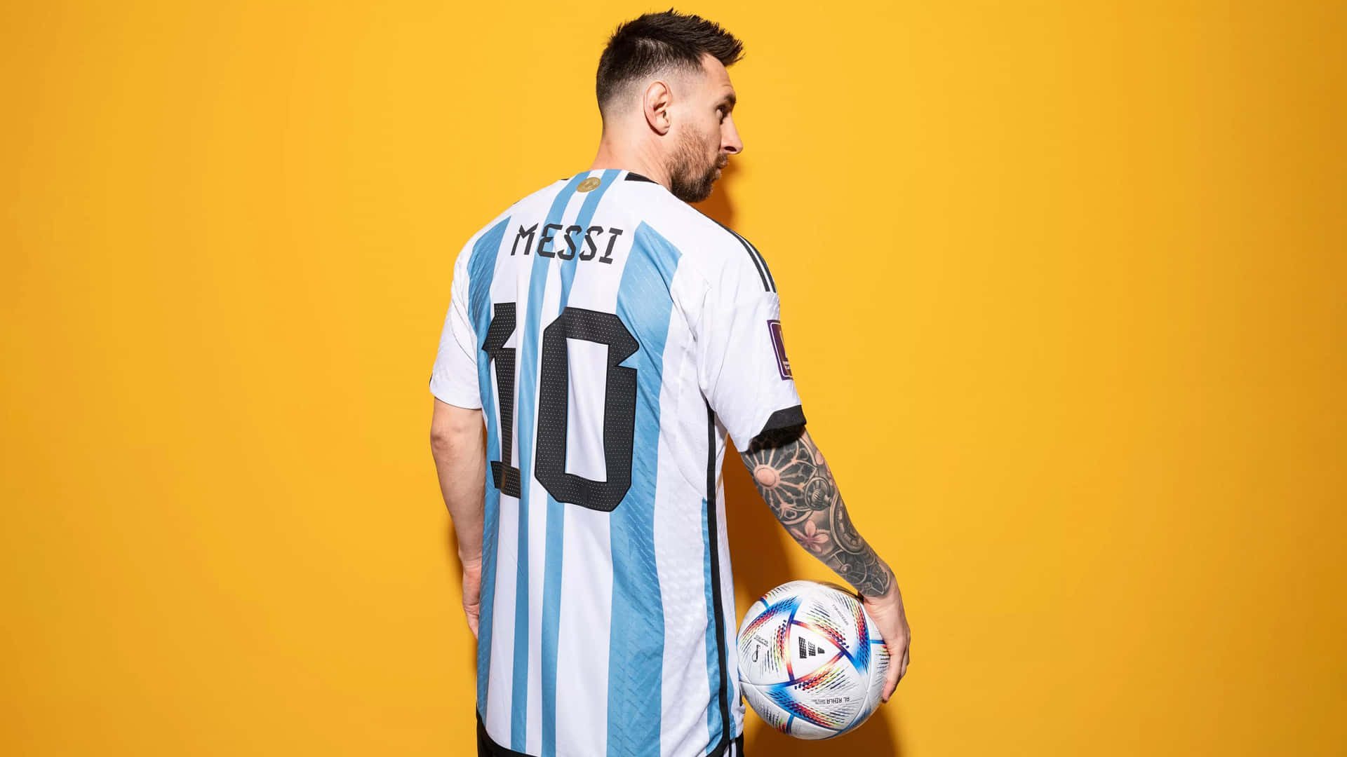 Messi Argentina Jersey Number10 Wallpaper