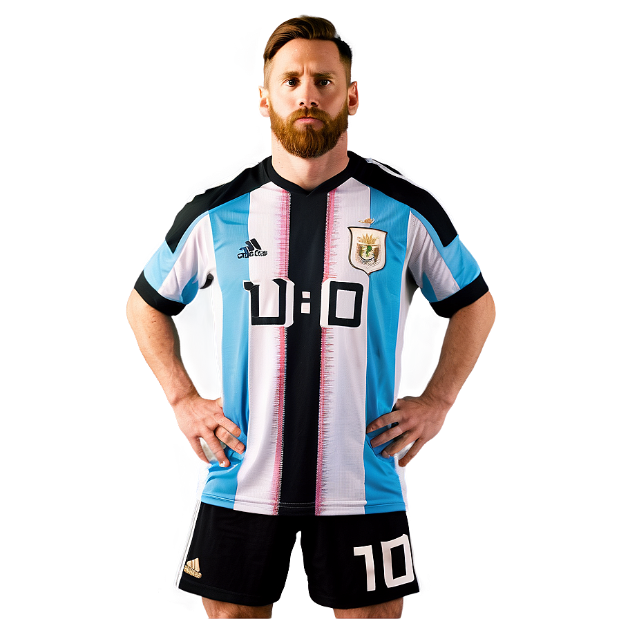 Messi Argentina Jersey Png Ten18 PNG