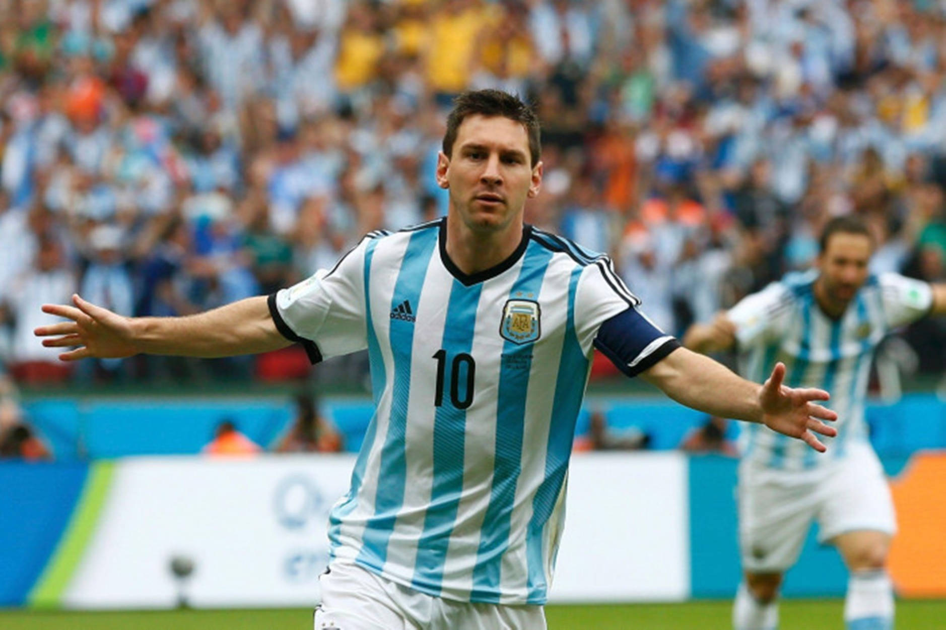 Messi Argentina Alvorlig Løb Wallpaper