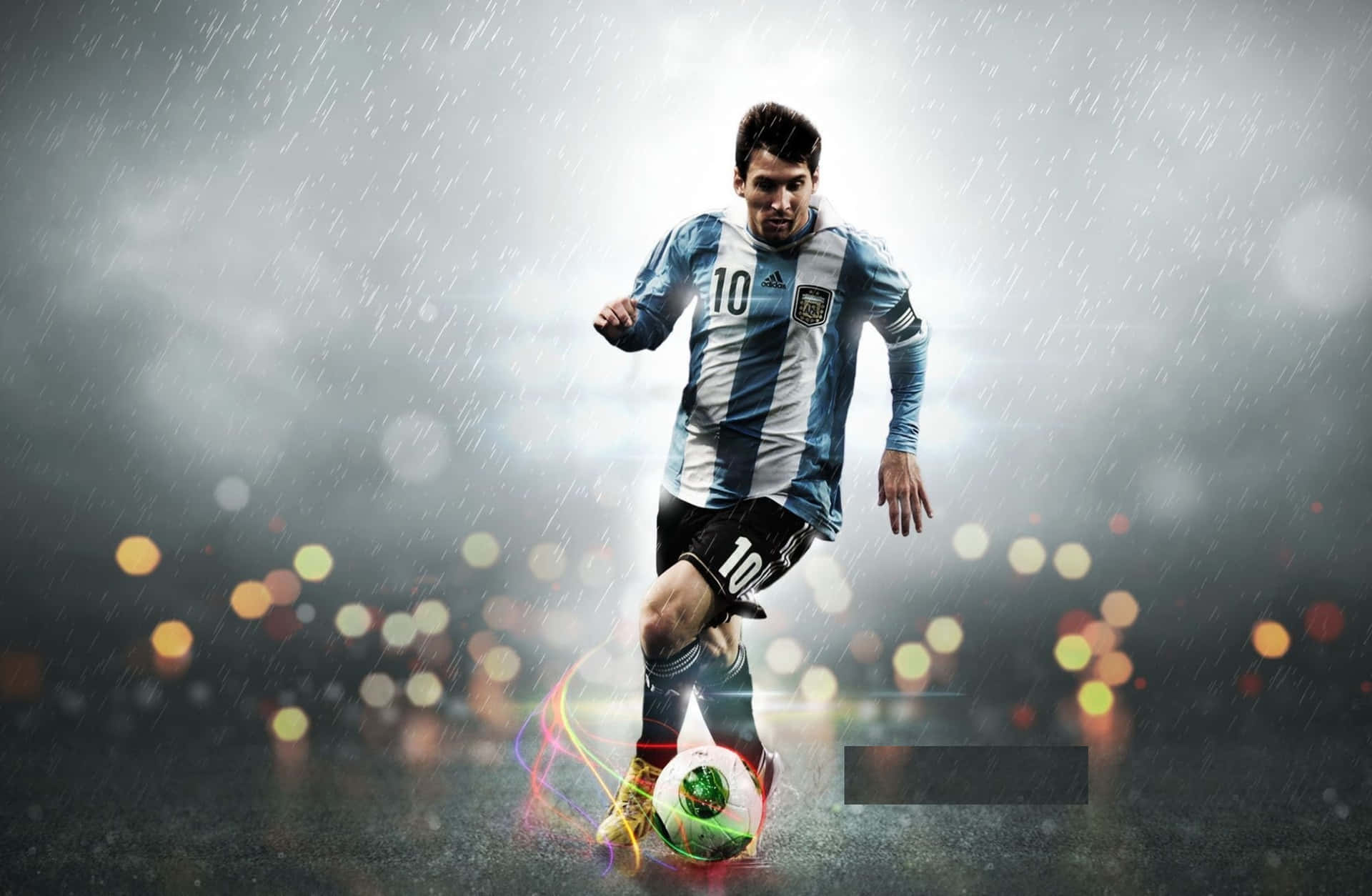 Billedelionel Messi Indtager Den Perfekte Position