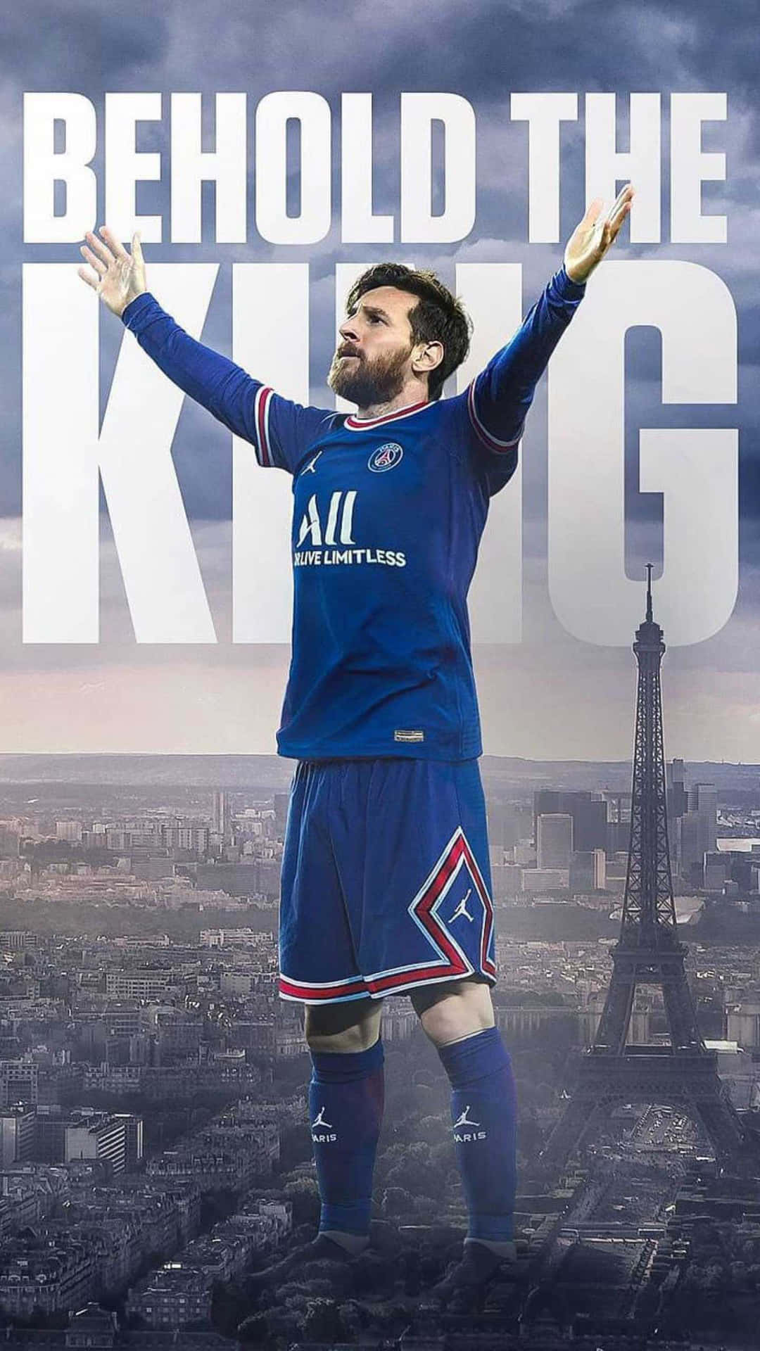 Messi Behold The King Paris2022 Wallpaper