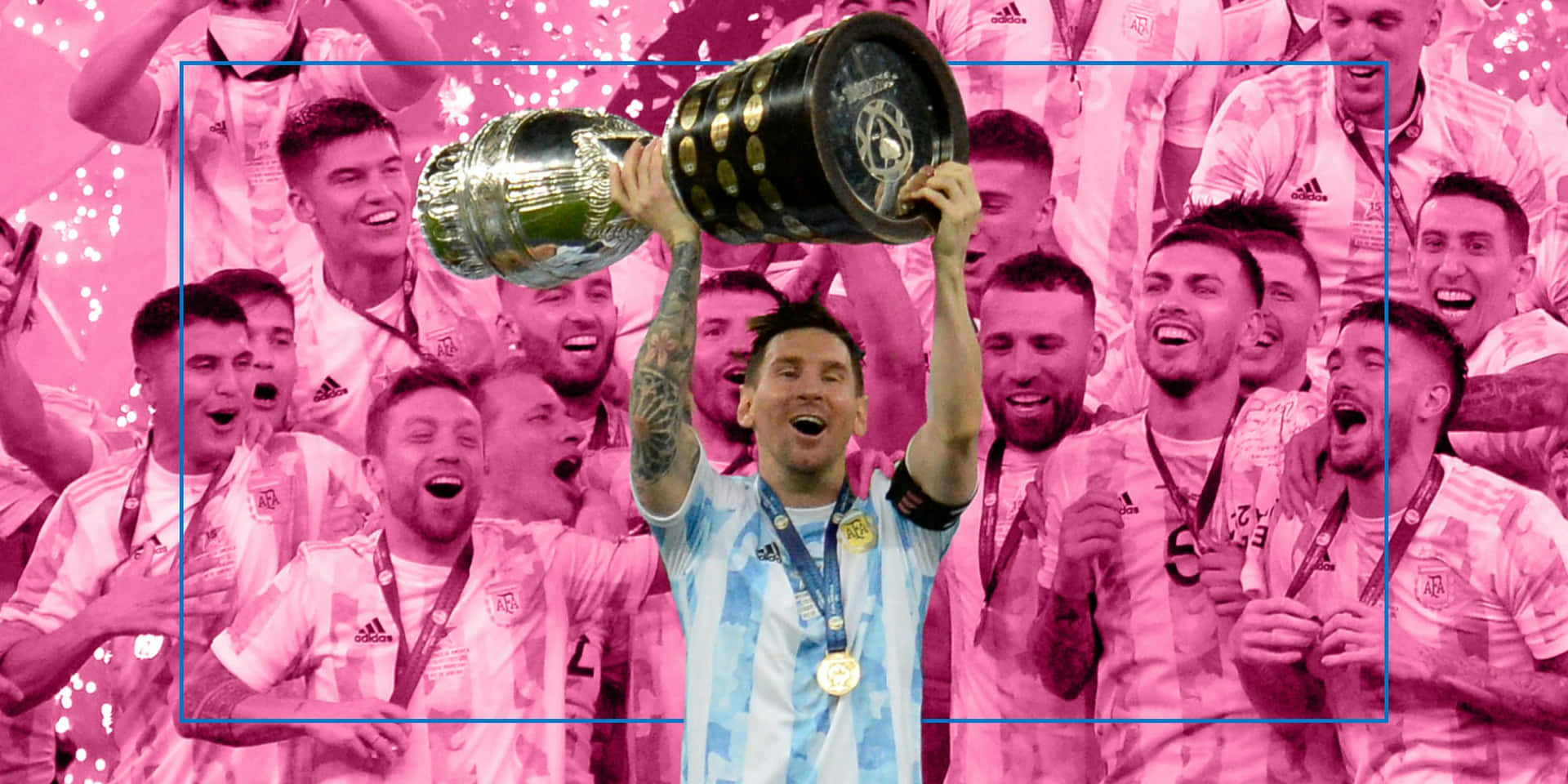 Messi Celebrationwith Trophy Wallpaper