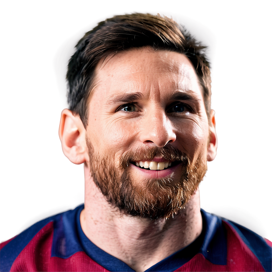 Messi Close-up Smiling Png Qbd PNG