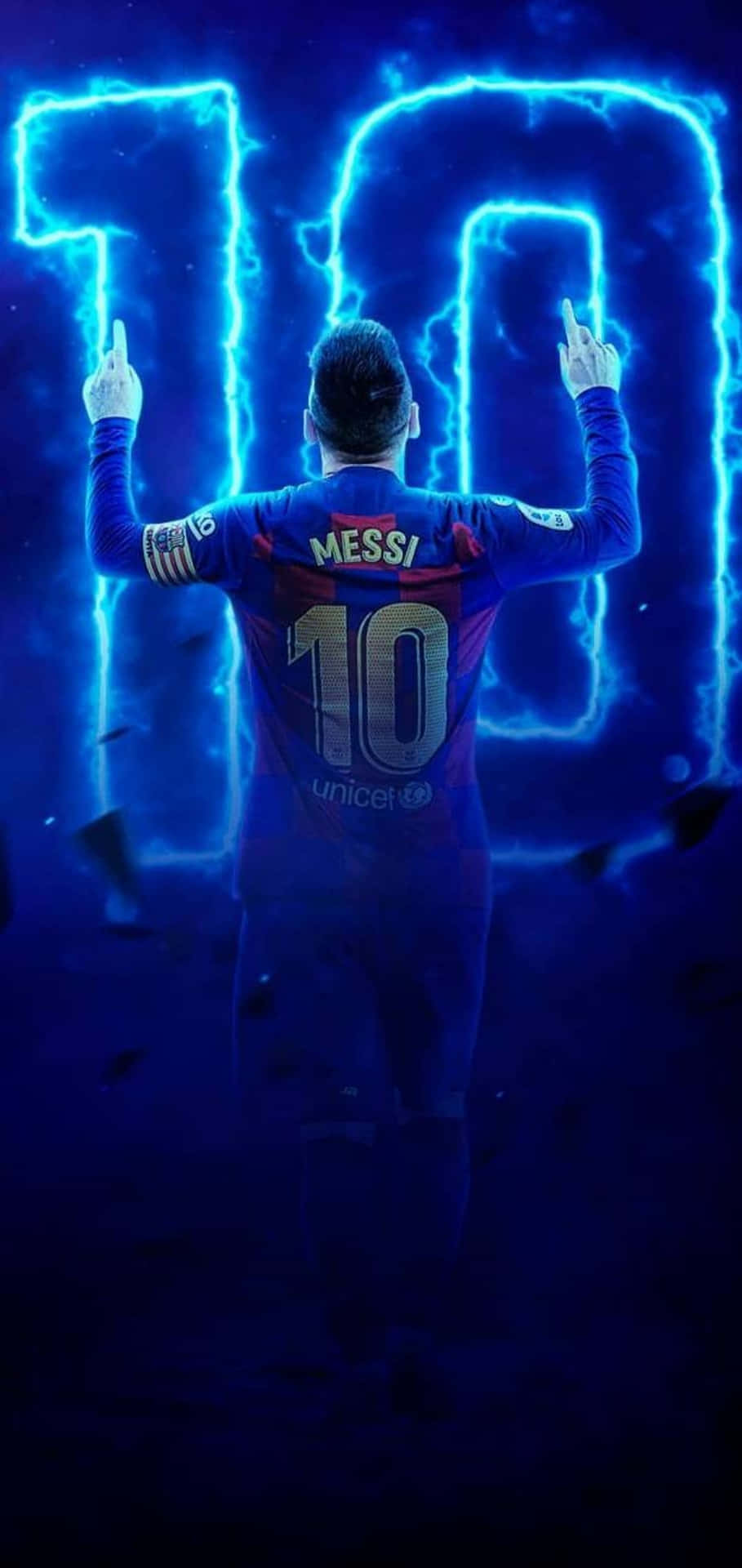 Lionel Messi fanger fansenes opmærksomhed med sin signaturstil Wallpaper