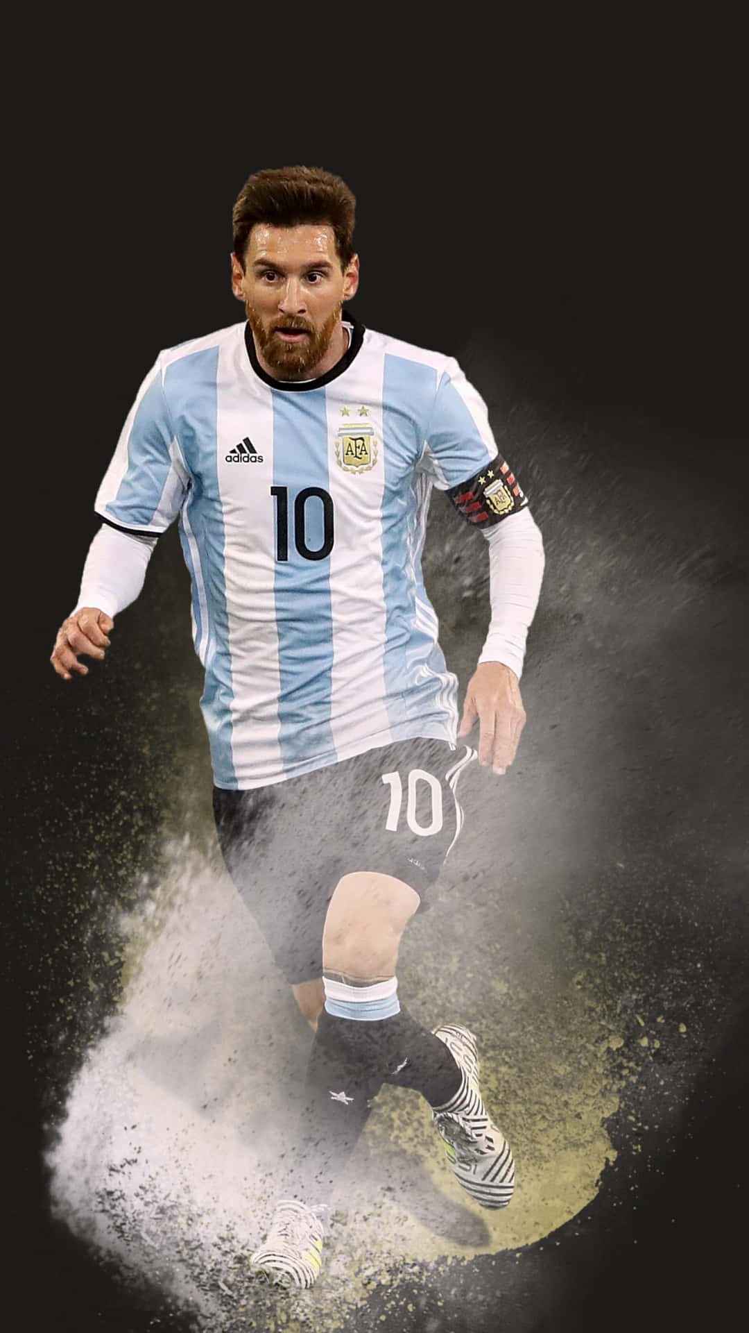 Messi Chills Out On the Field Wallpaper