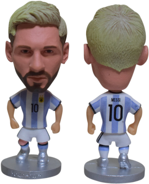 Messi Figure Frontand Back View PNG