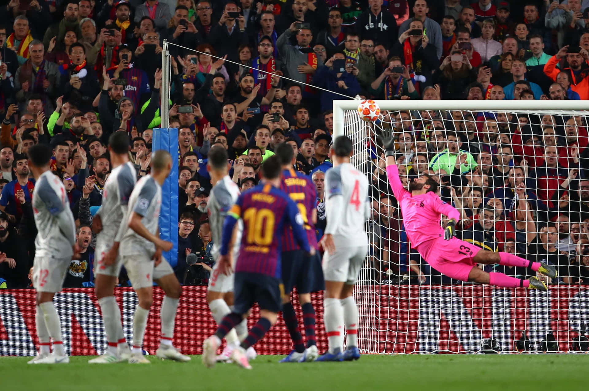 Messi Free Kick Goal Attempt Wallpaper