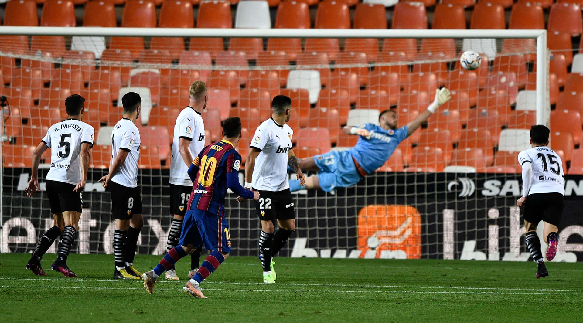 Messi Free Kick Goal Attempt Wallpaper